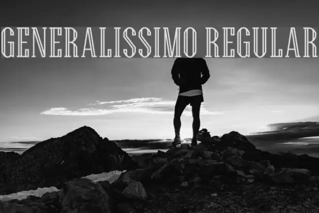 Generalissimo Regular Font examples