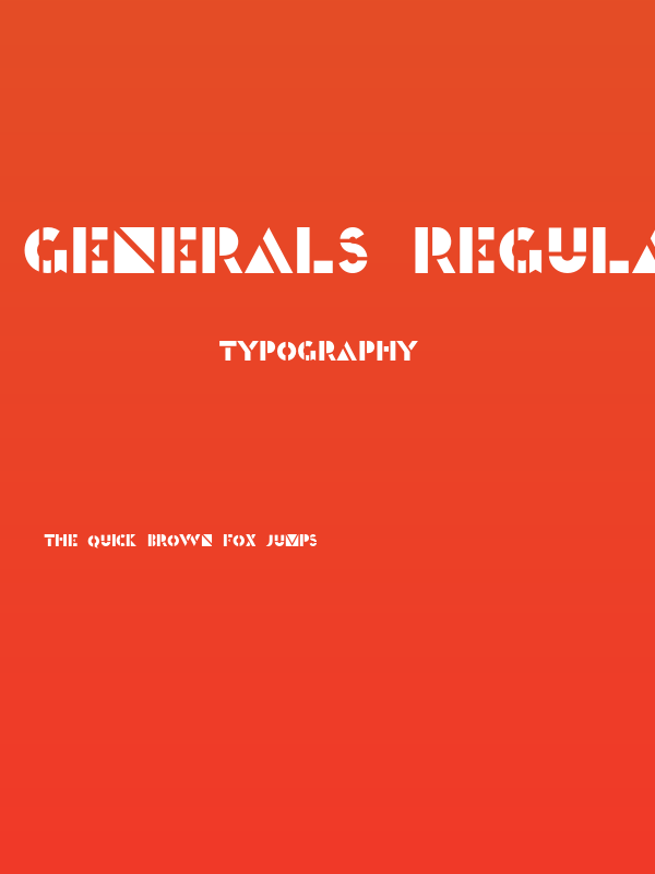 Generals Regular Poster