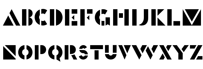 Generals Regular Font LOWERCASE