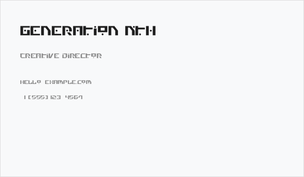 Generation Nth Business Card