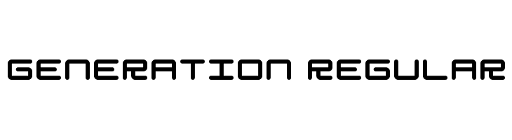 Generation Regular Font