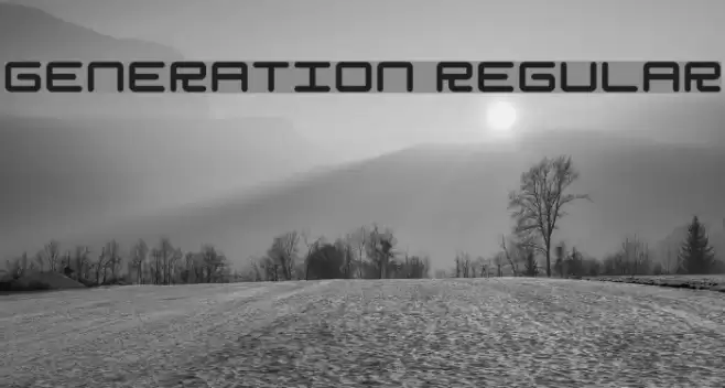 Generation Regular フォント examples