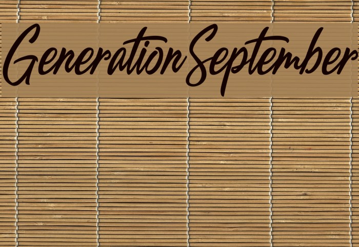 GenerationSeptember Font examples