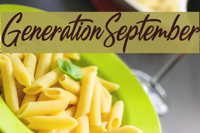 GenerationSeptember Font examples