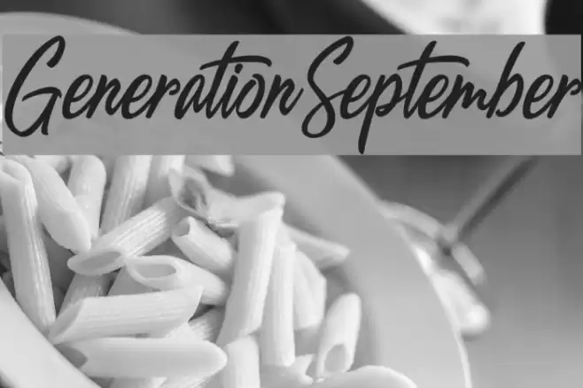 GenerationSeptember फ़ॉन्ट examples