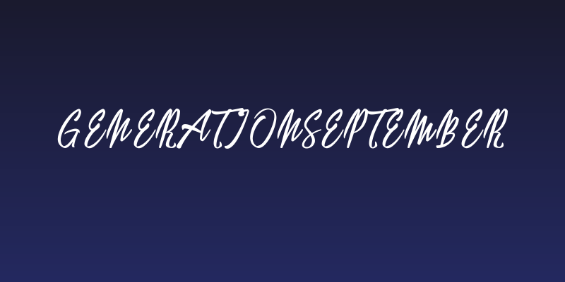 GenerationSeptember Social Header