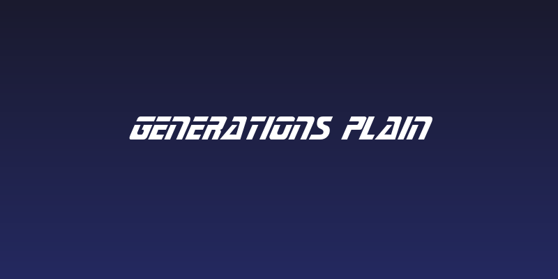Generations Plain Social Header