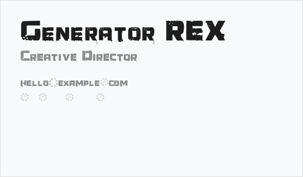 Generator REX Business Card