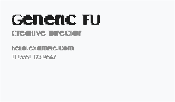 Generic FU Business Card