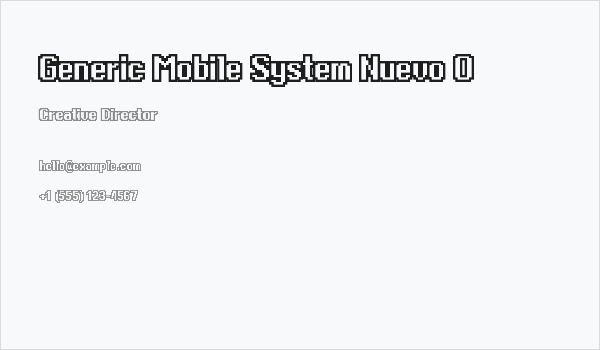 Generic Mobile System Nuevo O Business Card