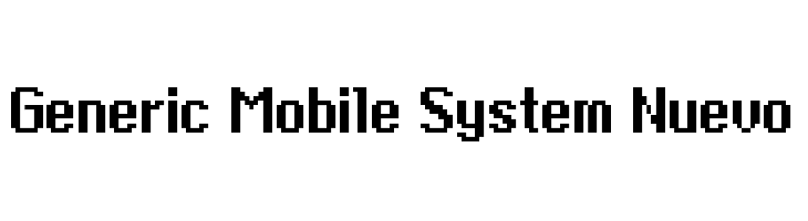 Generic Mobile System Nuevo  les polices de caractères gratuit tlcharger