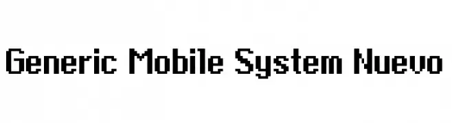 Generic Mobile System Nuevo  font caratteri gratis
