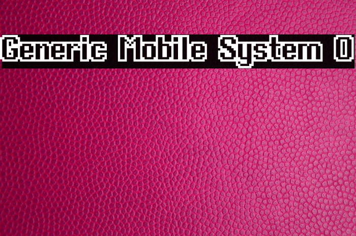 Generic Mobile System O Example 1