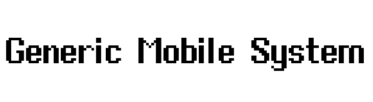 Generic Mobile System  Frei Schriftart Herunterladen
