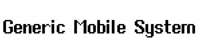 Generic Mobile System  font caratteri gratis