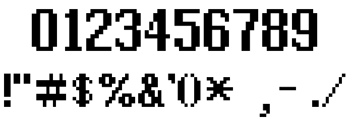 Generic Mobile System Font OTHER CHARS