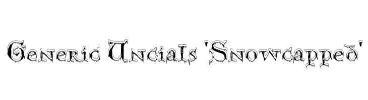 Generic Uncials 'Snowcapped'  नि: शुल्क फ़ॉन्ट्स डाउनलोड