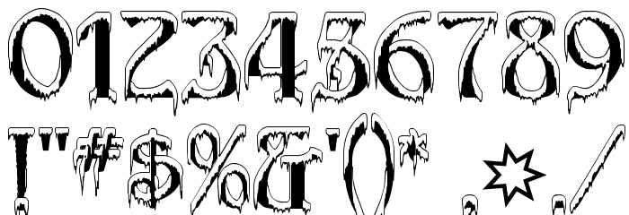 Generic Uncials 'Snowcapped' Font OTHER CHARS