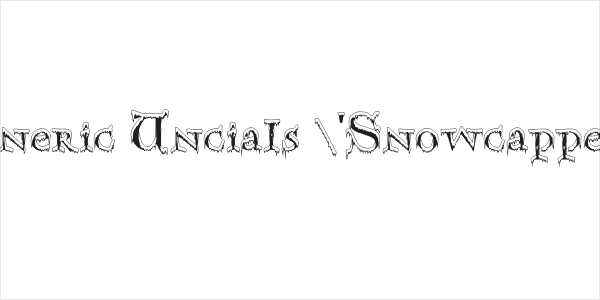 Generic Uncials 'Snowcapped' Logo