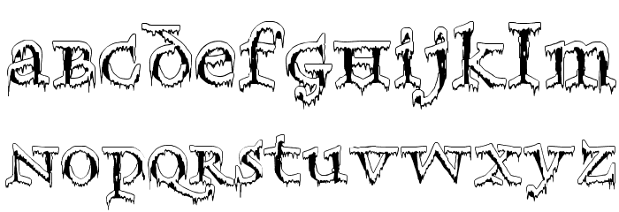 Generic Uncials 'Snowcapped' Font LOWERCASE