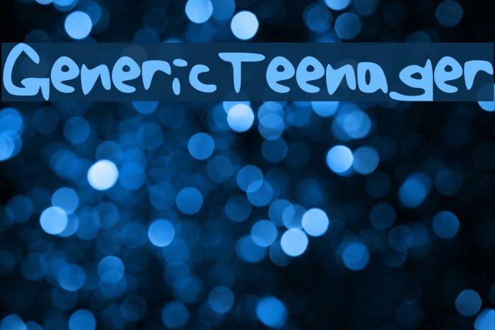 Generic_Teenager Font examples