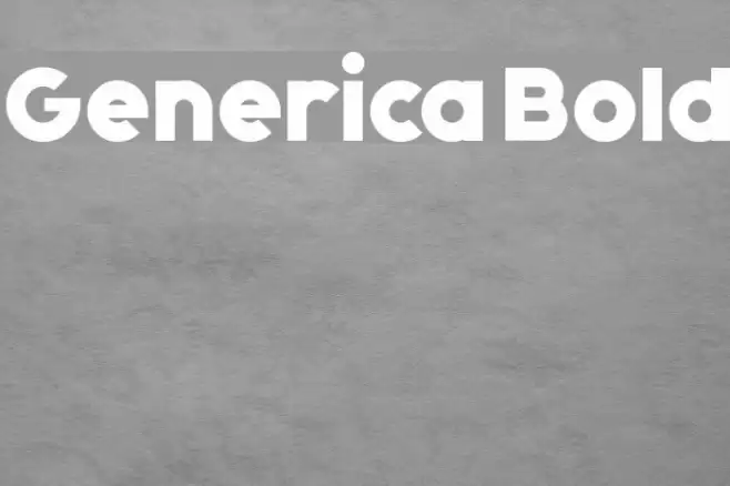 Generica Bold Font examples