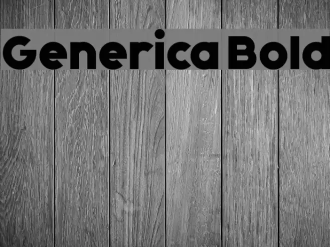 Generica Bold Font examples