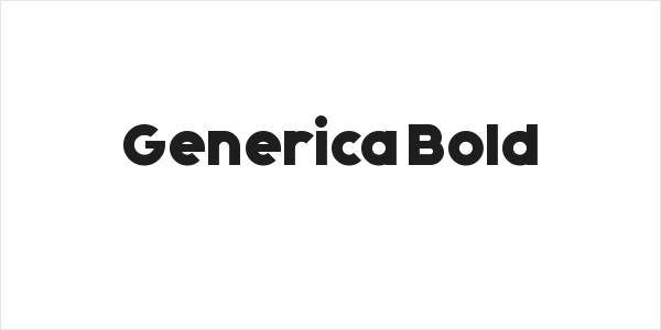 Generica Bold Logo