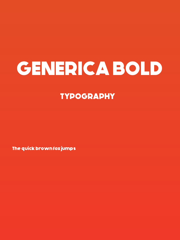 Generica Bold Poster