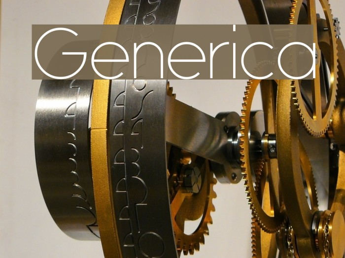 Generica Font examples