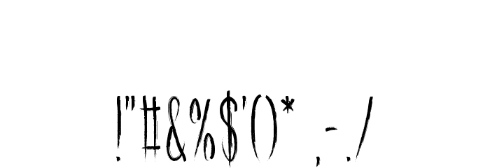 Generous Monarch Font OTHER CHARS