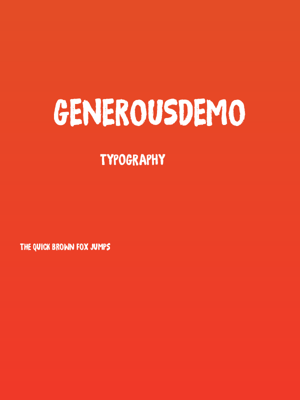 GenerousDEMO Poster