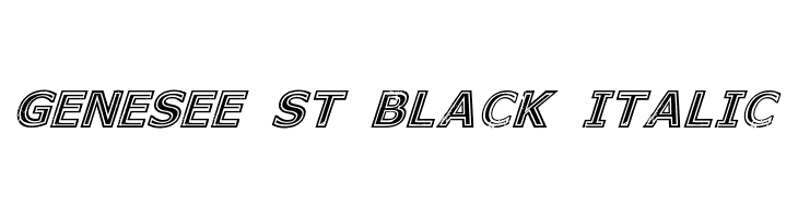 Genesee St Black Italic  Descarca Fonturi Gratis
