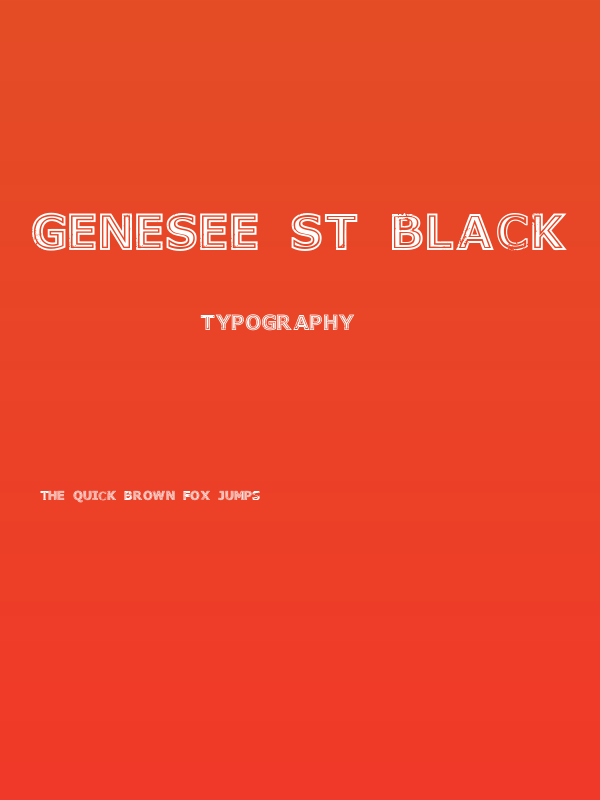 Genesee St Black Poster