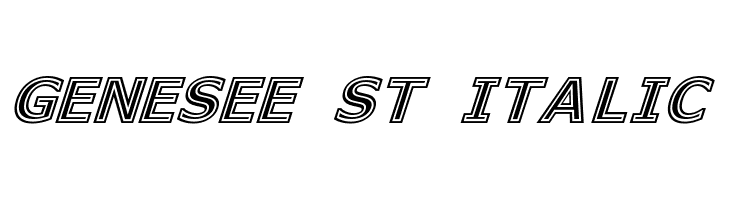 Genesee St Italic  フリーフォントのダウンロード