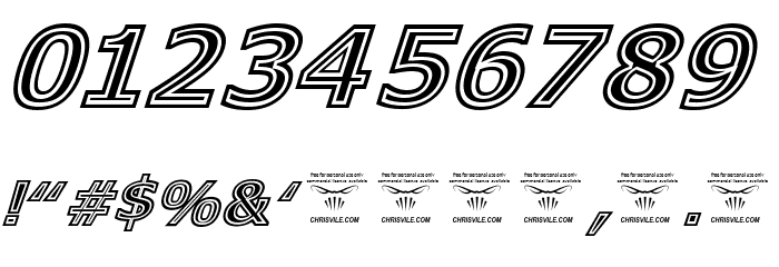 Genesee St Italic Font OTHER CHARS