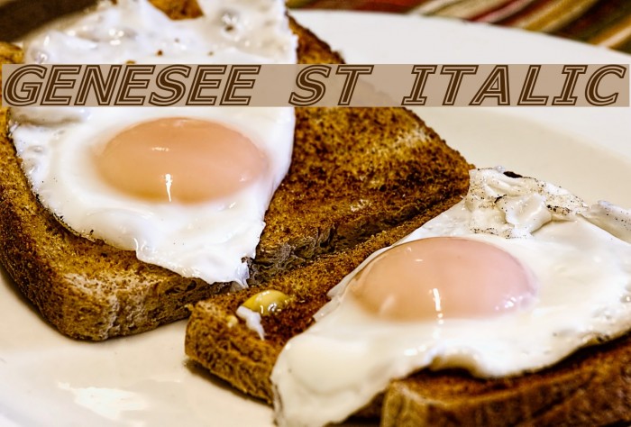 Genesee St Italic Font examples