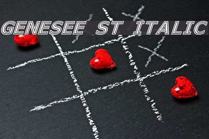Genesee St Italic Font examples