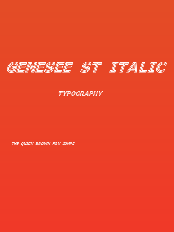 Genesee St Italic Poster