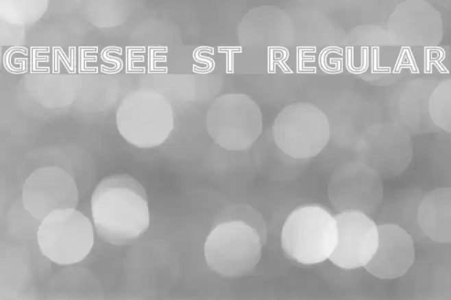 Genesee St Regular Font examples