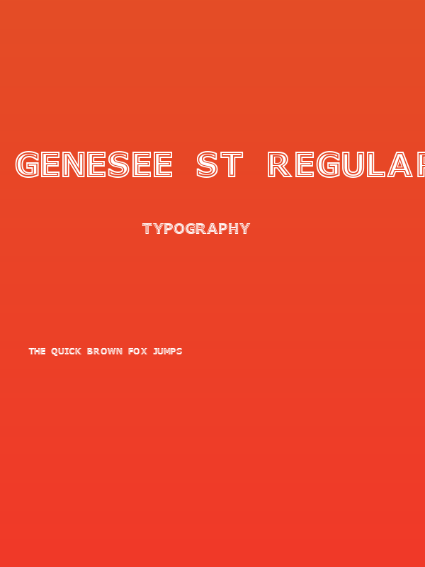 Genesee St Regular Poster