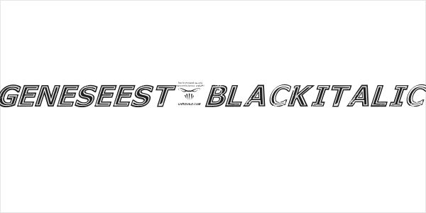 GeneseeSt-BlackItalic Logo