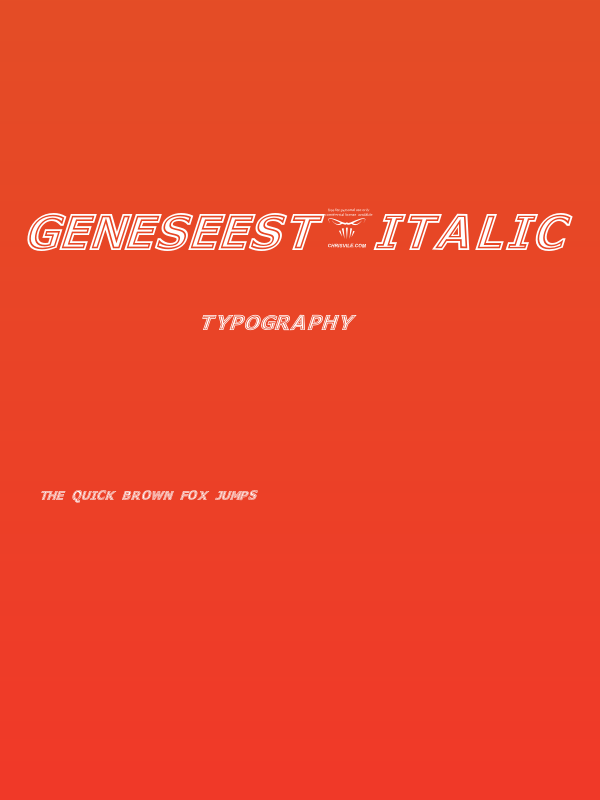GeneseeSt-Italic Poster