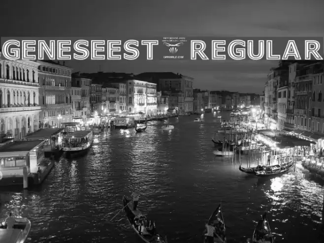 GeneseeSt-Regular Font examples