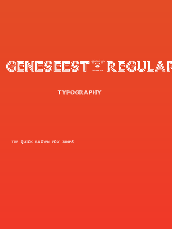 GeneseeSt-Regular Poster