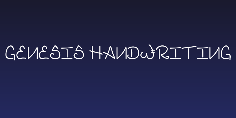 Genesis Handwriting Social Header