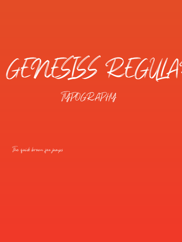 Genesiss Regular_DEMO Poster