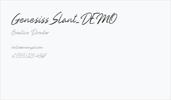 Genesiss Slant_DEMO Business Card