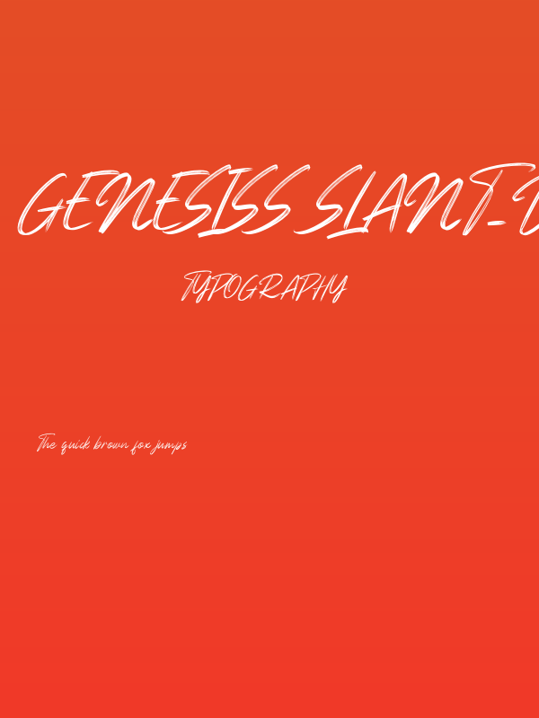 Genesiss Slant_DEMO Poster