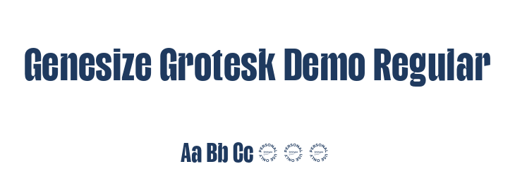 Genesize Grotesk Demo Regular Font Preview